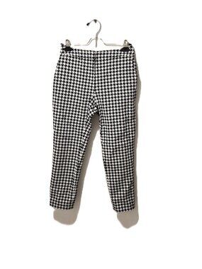 Hugo Boss Houndstooth Capri Pants Black White Stretch  Preppy Academia Old Money
